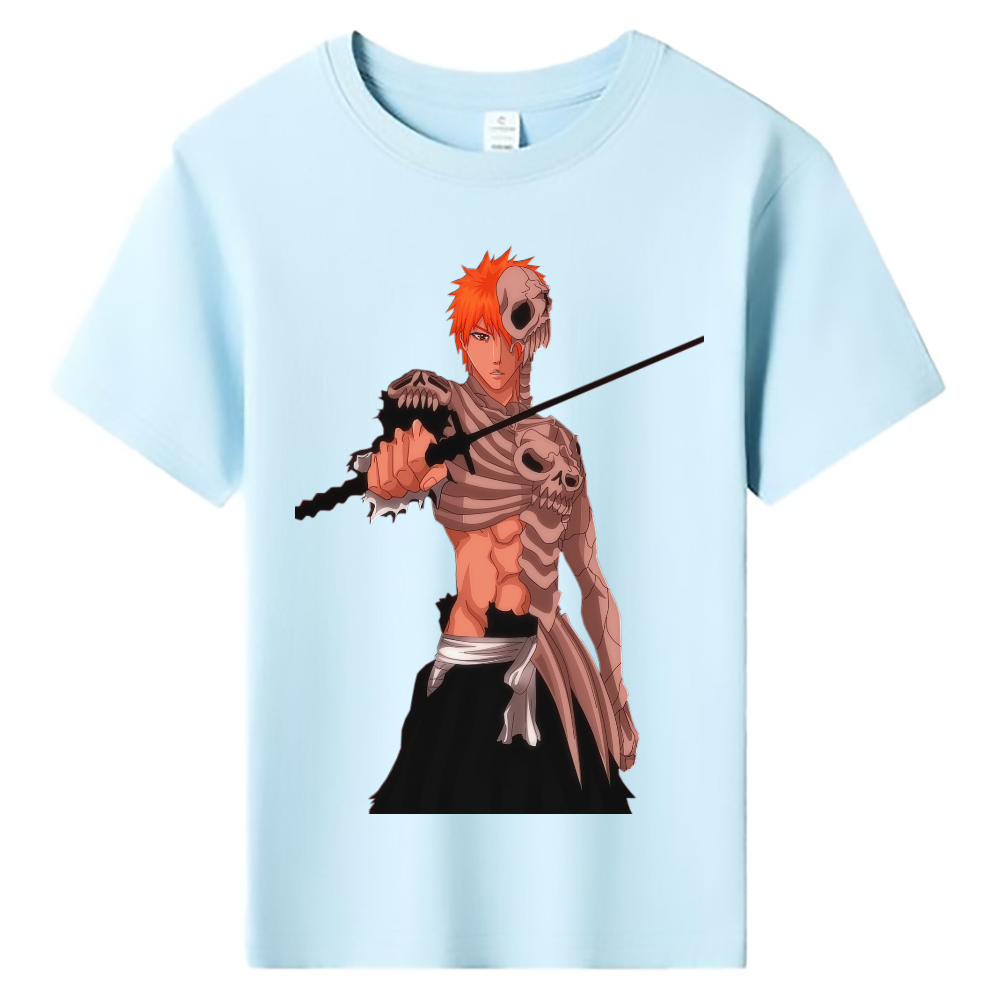 （画像用） ブリーチ 黒崎一護（くろさき いちご）BLEACH Kurosaki Ichigo 綿100％キッズTシャツ（フロントプリント）